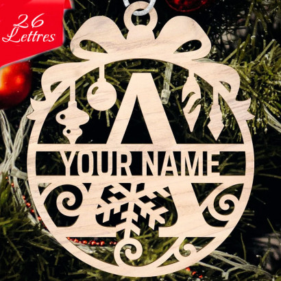 CHRISTMAS ORNAMENT MONOGRAMMED DECORATIONS