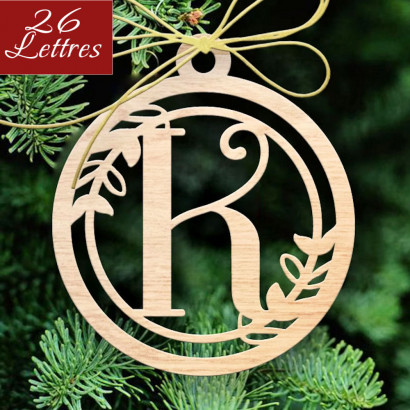 CLASSIC MONOGRAMMED CHRISTMAS ORNAMENT