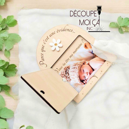 COFFRET PHOTO DEMANDE DE MARRAINE FLEUR