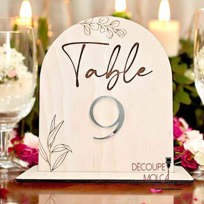 TABLE NUMBER EUCALYPTUS SIGNS ACRYLIC